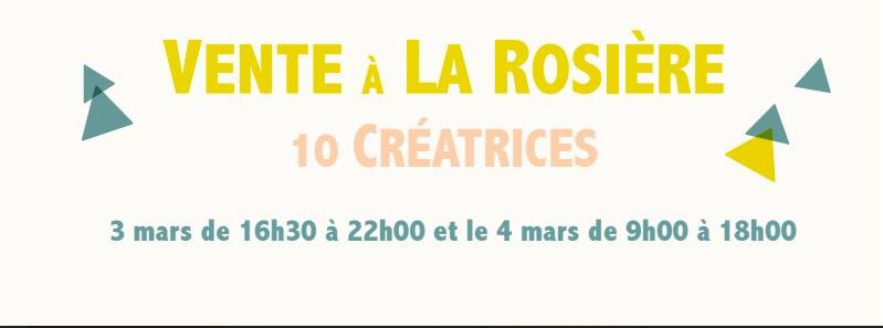 Vente à la Roseraie avec 10 créatrices!